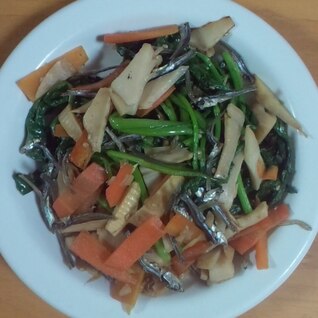 筍と小松菜の炒め物